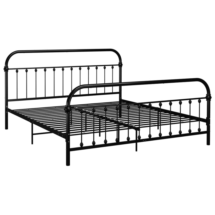 Bedframe Metaal 180 x 200 cm Zwart