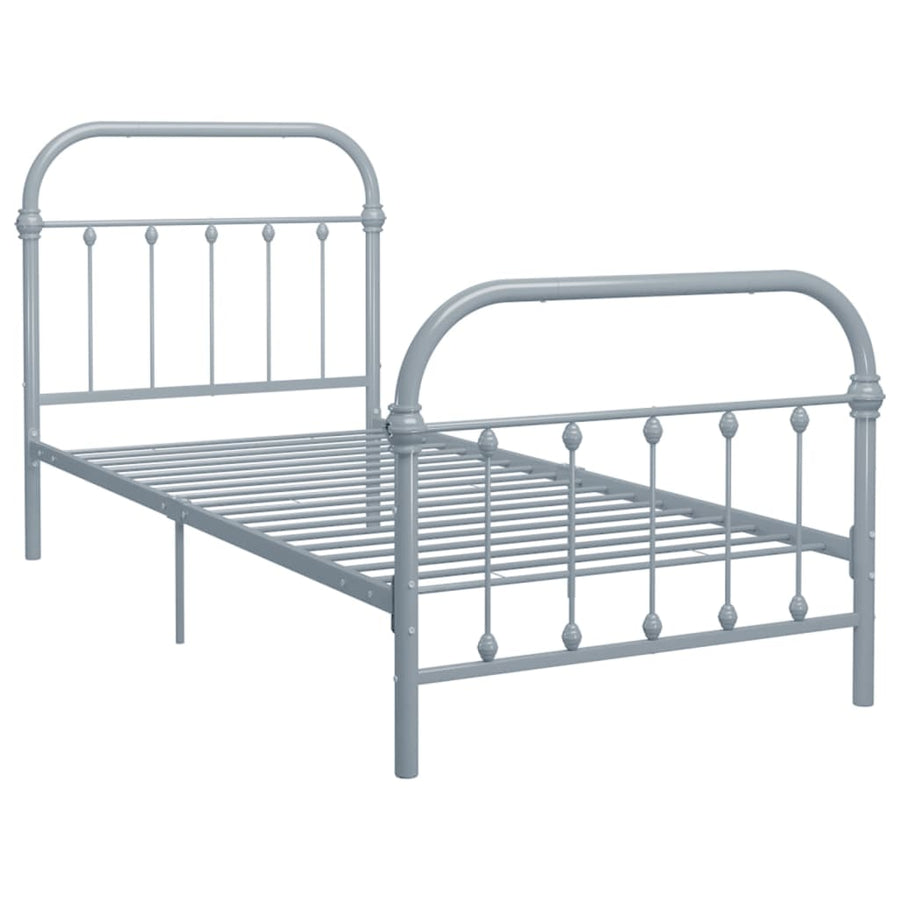 Bedframe Metaal 90 x 200 cm Grijs