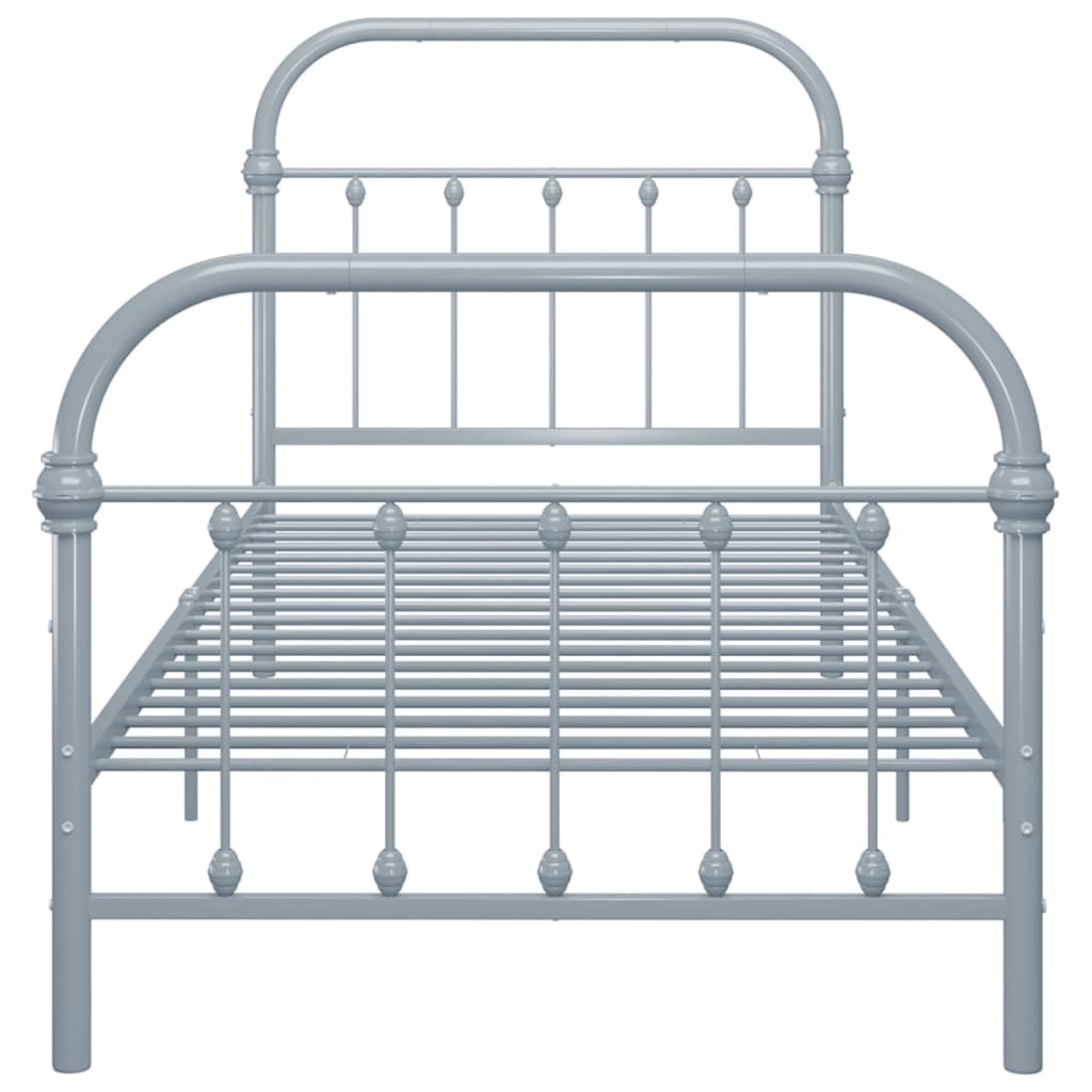 Bedframe Metaal 90 x 200 cm Grijs