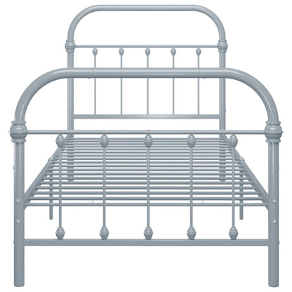 Bedframe Metaal 90 x 200 cm Grijs