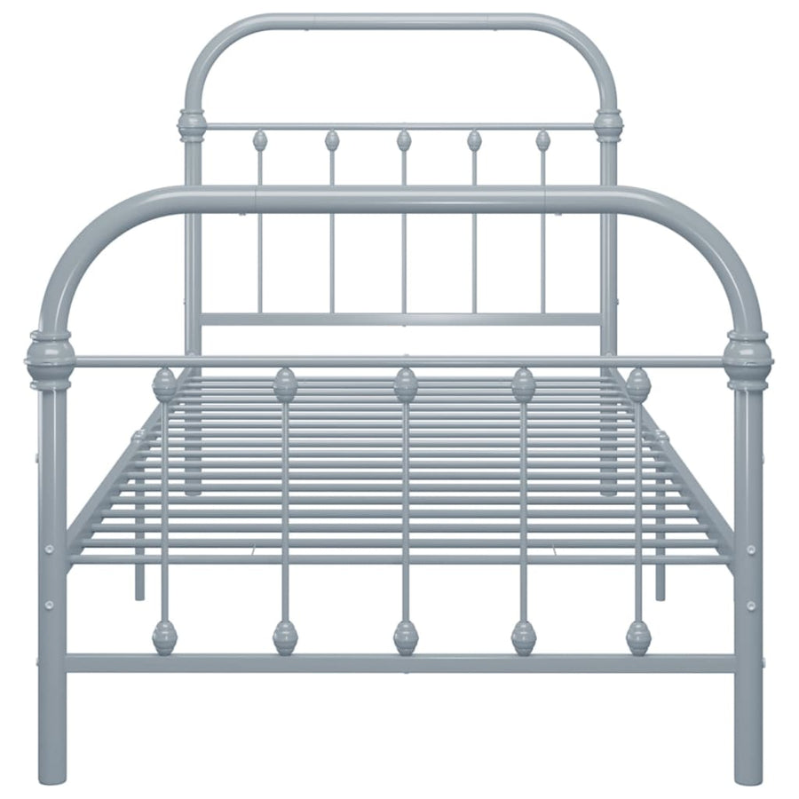 Bedframe Metaal 90 x 200 cm Grijs