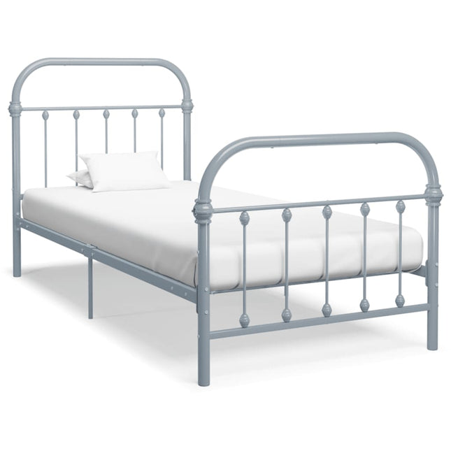 Bedframe Metaal 100 x 200 cm Grijs