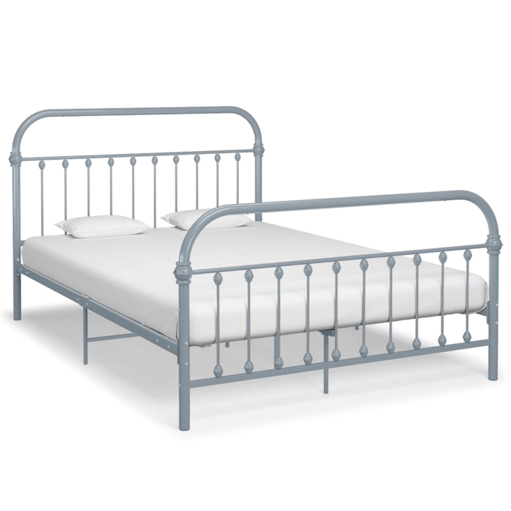 Bedframe Metaal 120 x 200 cm Grijs
