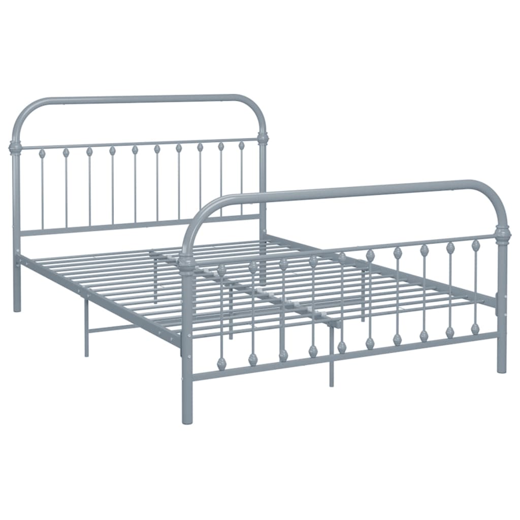 Bedframe Metaal 120 x 200 cm Grijs