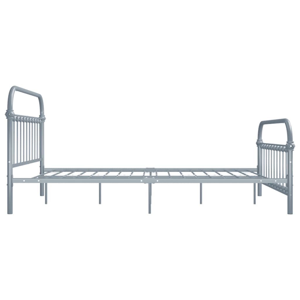 Bedframe Metaal 120 x 200 cm Grijs