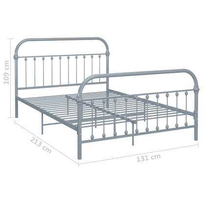 Bedframe Metaal 120 x 200 cm Grijs
