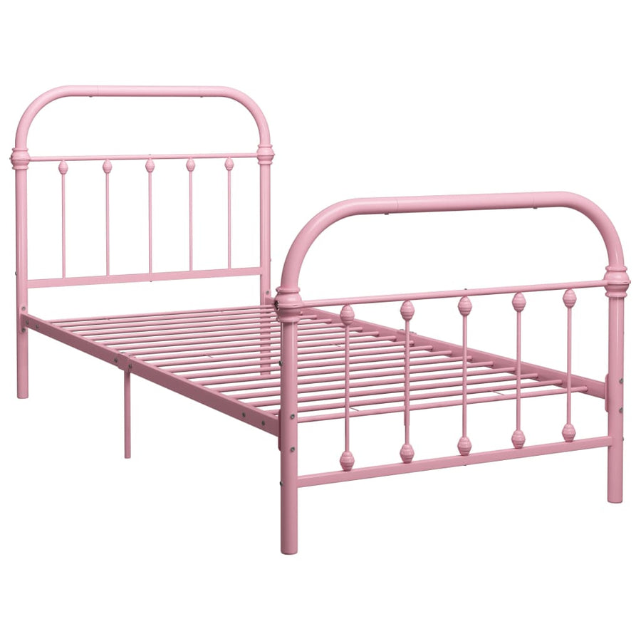 Bedframe Metaal 90 x 200 cm Roze