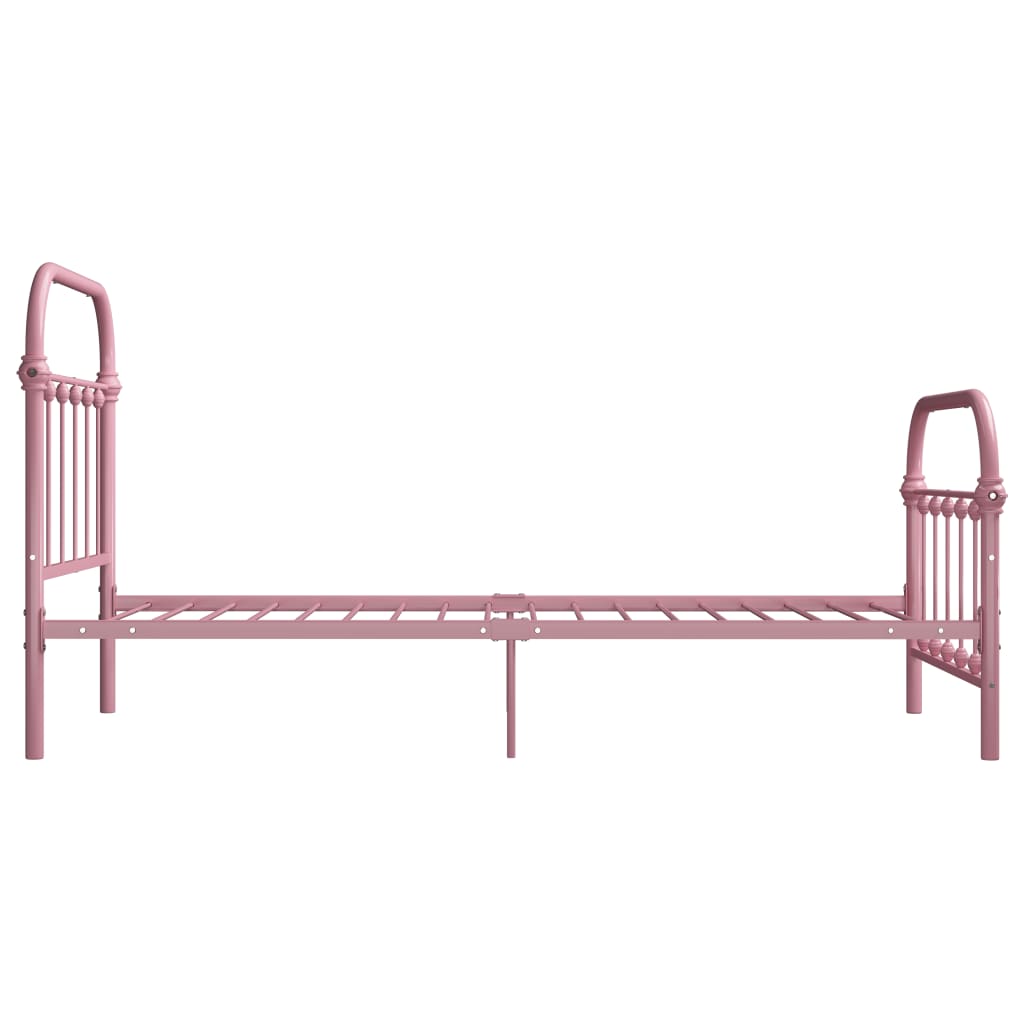 Bedframe Metaal 90 x 200 cm Roze
