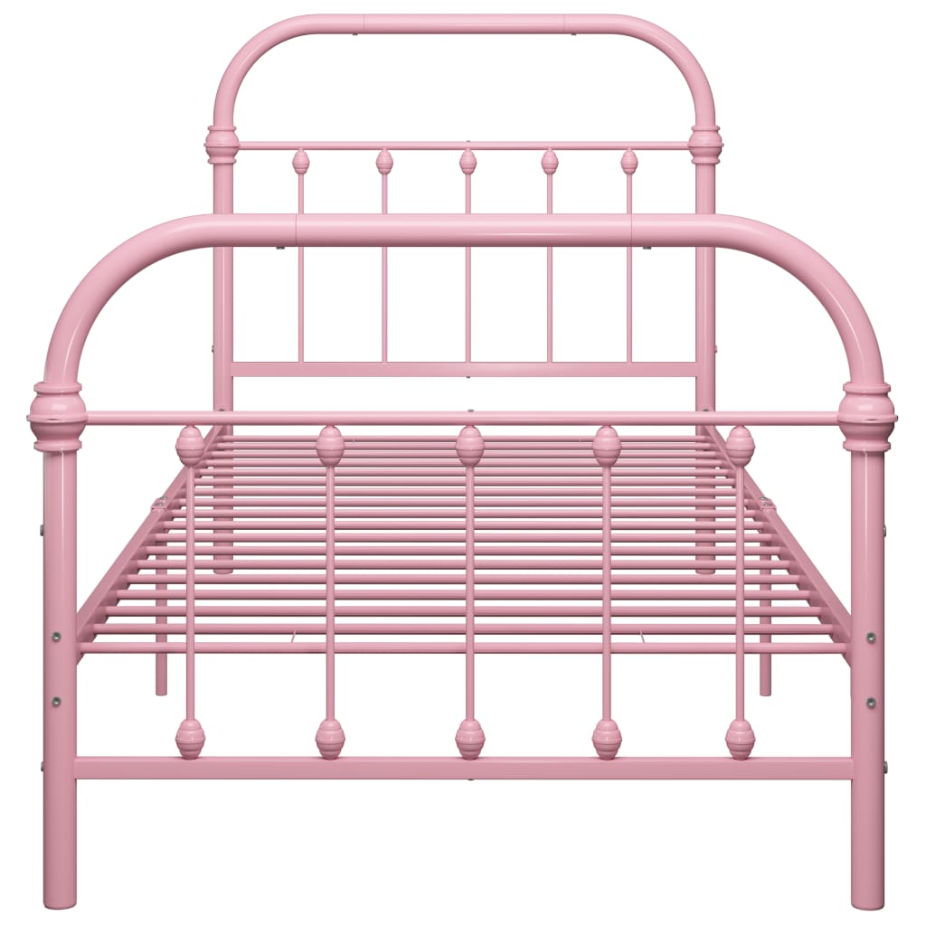 Bedframe Metaal 90 x 200 cm Roze
