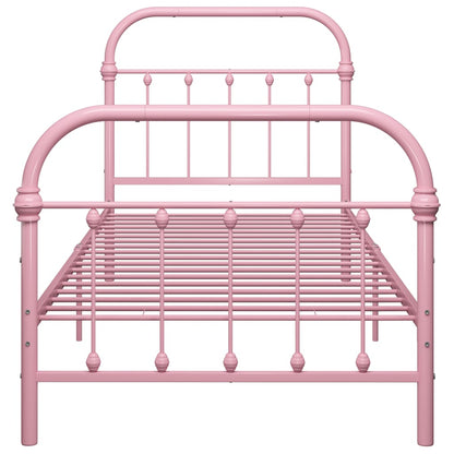Bedframe Metaal 90 x 200 cm Roze