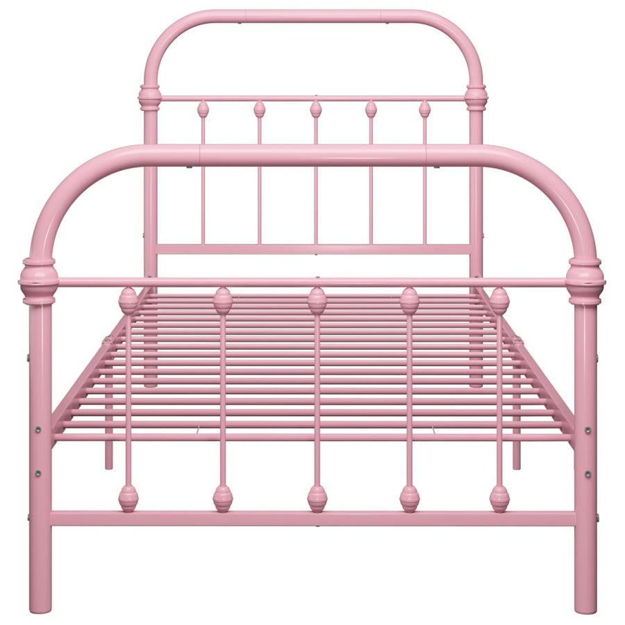 Bedframe Metaal 90 x 200 cm Roze