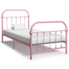 Bedframe Metaal 100 x 200 cm Roze