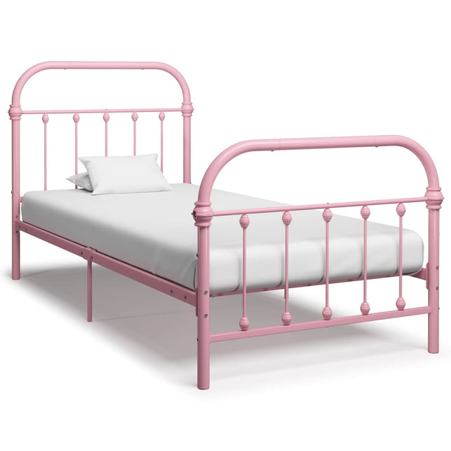 Bedframe Metaal 100 x 200 cm Roze