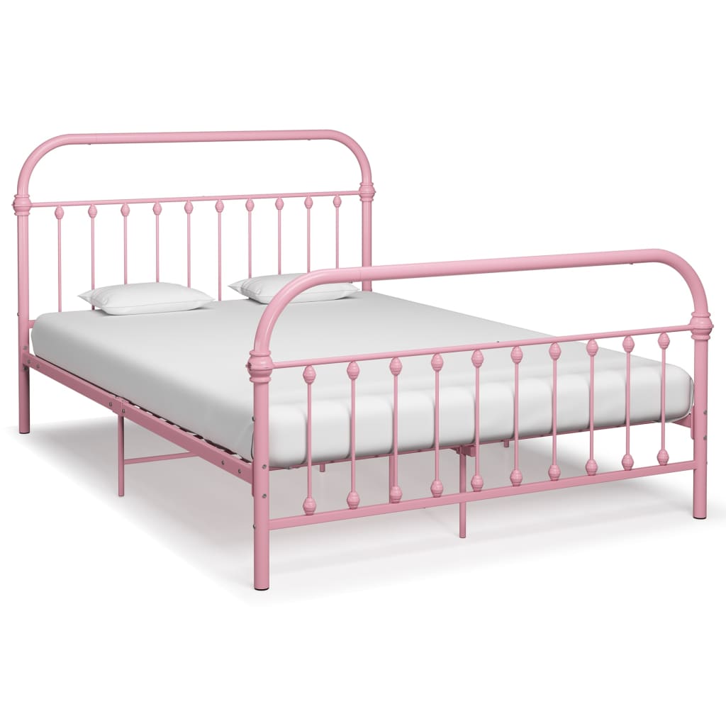 Bedframe Metaal 120 x 200 cm Roze