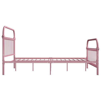 Bedframe Metaal 120 x 200 cm Roze