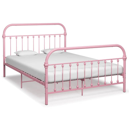 Bedframe Metaal 140 x 200 cm Roze