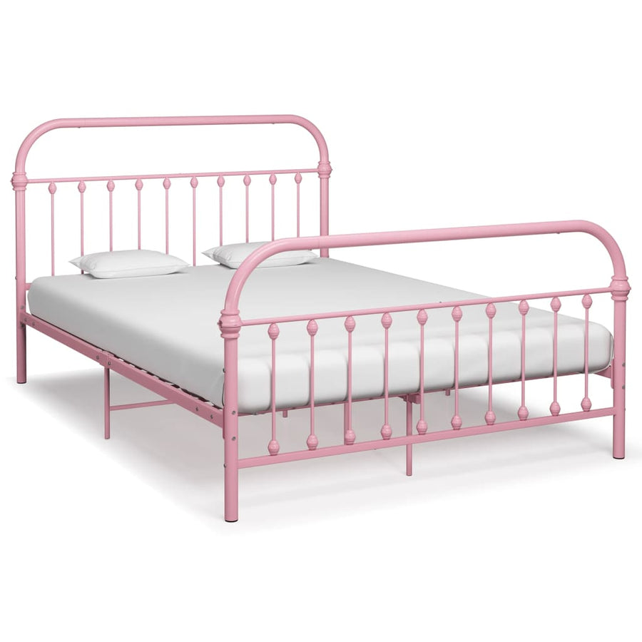 Bedframe Metaal 140 x 200 cm Roze