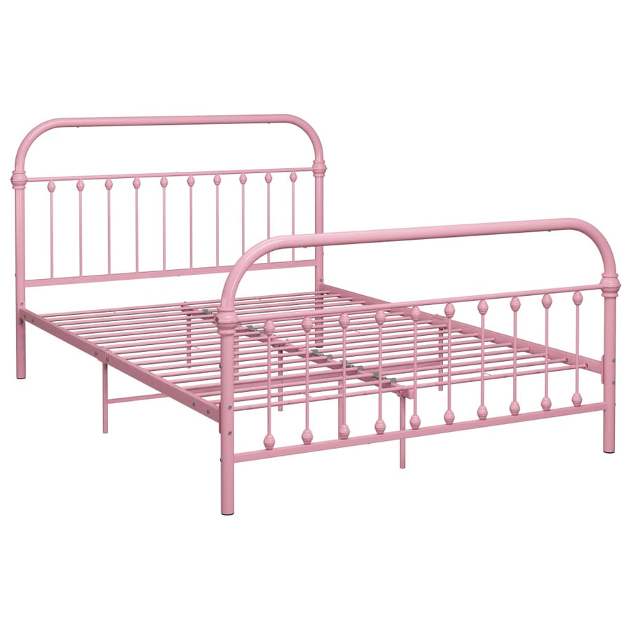 Bedframe Metaal 140 x 200 cm Roze