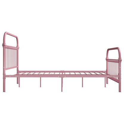 Bedframe Metaal 140 x 200 cm Roze