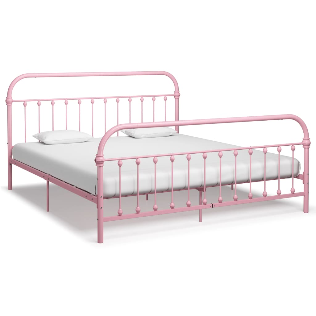 Bedframe Metaal 180 x 200 cm Roze