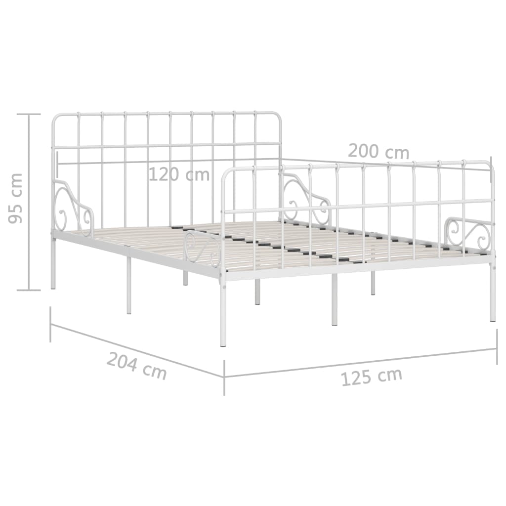 Bedframe Met Lattenbodem Metaal 120 x 200 cm