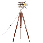 Vloerlamp driepoot 120-180 cm massief mangohout