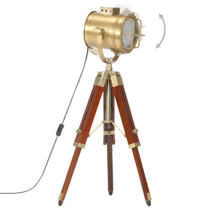 Vloerlamp Driepoot 69 Cm Massief Mangohout Bruin