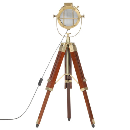 Vloerlamp Driepoot 69 Cm Massief Mangohout Bruin