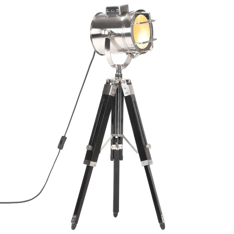 Vloerlamp Driepoot 69 Cm Massief Mangohout Zwart