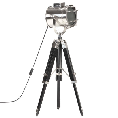 Vloerlamp Driepoot 69 Cm Massief Mangohout Zwart