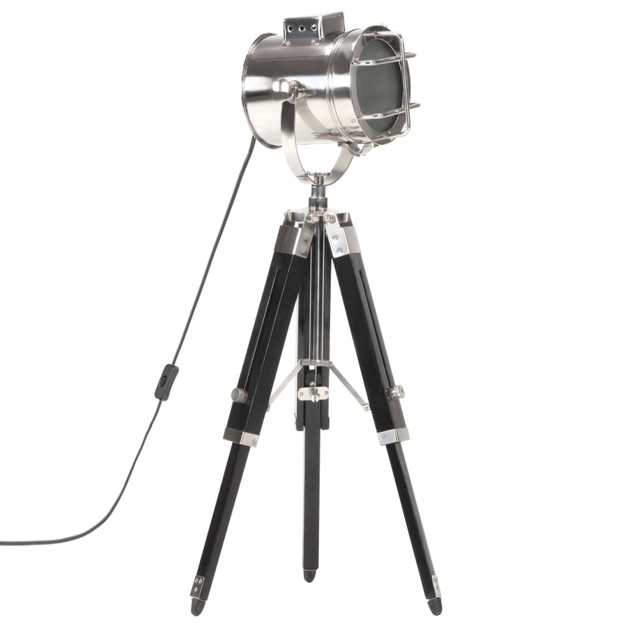 Vloerlamp Driepoot 69 Cm Massief Mangohout Zwart