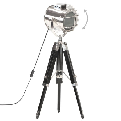 Vloerlamp Driepoot 69 Cm Massief Mangohout Zwart