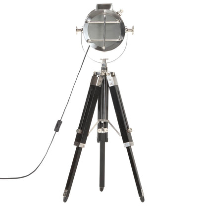 Vloerlamp Driepoot 69 Cm Massief Mangohout Zwart