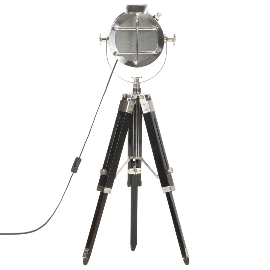 Vloerlamp Driepoot 69 Cm Massief Mangohout Zwart
