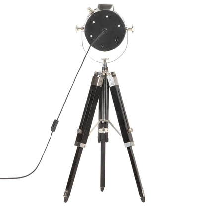 Vloerlamp Driepoot 69 Cm Massief Mangohout Zwart