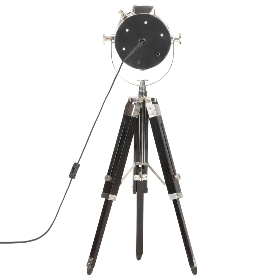 Vloerlamp Driepoot 69 Cm Massief Mangohout Zwart