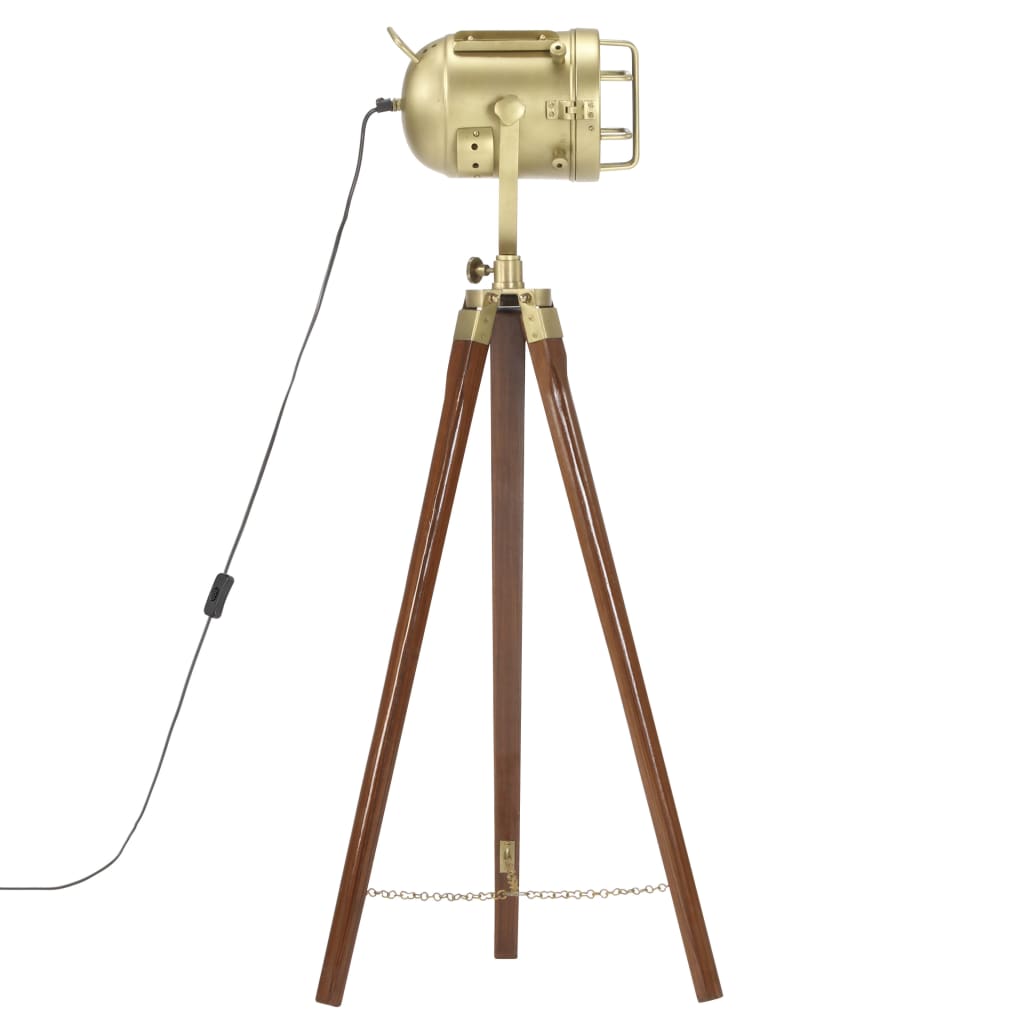 Vloerlamp Driepoot 97 Cm Massief Mangohout Bruin
