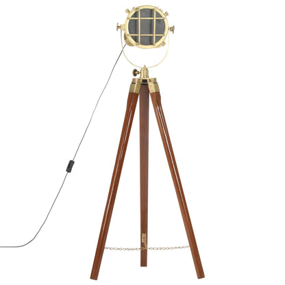 Vloerlamp Driepoot 97 Cm Massief Mangohout Bruin