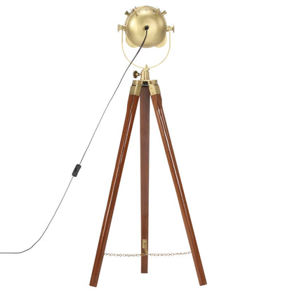 Vloerlamp Driepoot 97 Cm Massief Mangohout Bruin