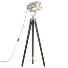 Floor Lamp Tripod 97 cm Solid Mango Wood Black