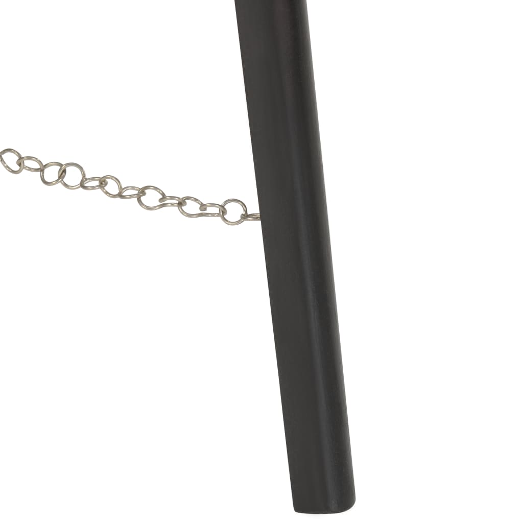 Vloerlamp Driepoot 97 Cm Massief Mangohout Zwart
