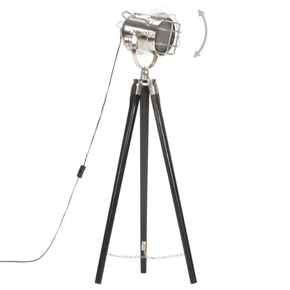 Vloerlamp Driepoot 97 Cm Massief Mangohout Zwart