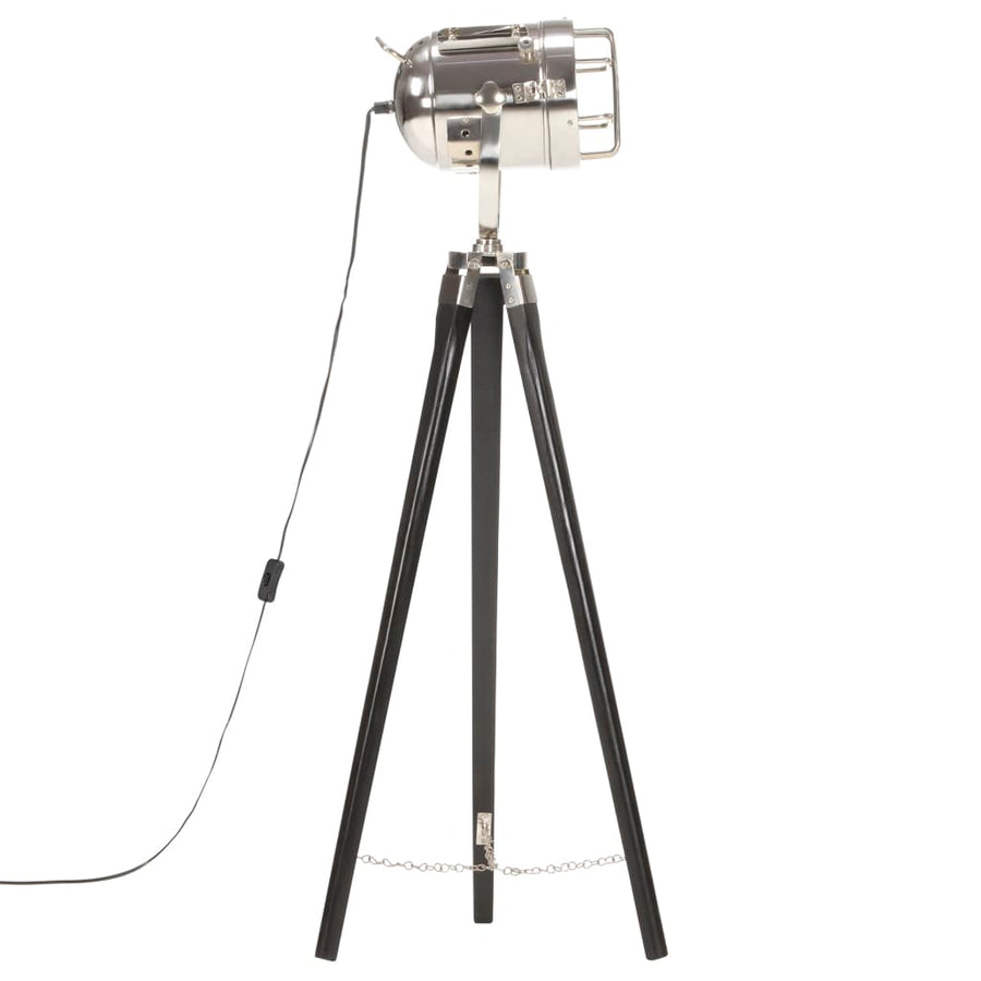 Vloerlamp Driepoot 97 Cm Massief Mangohout Zwart