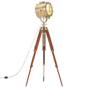 Vloerlamp driepoot 165 cm massief mangohout koper