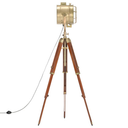 Vloerlamp Driepoot 65 Cm Massief Mangohout Koper
