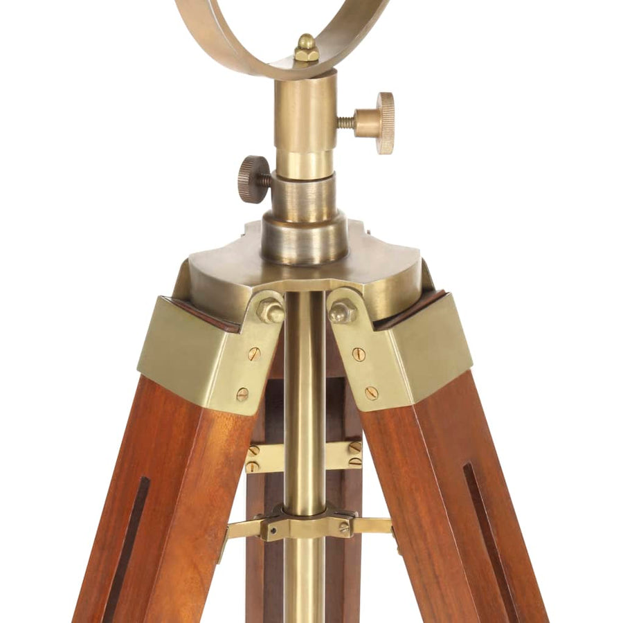 Vloerlamp Driepoot 65 Cm Massief Mangohout Koper