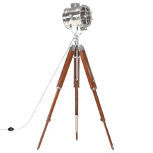 Vloerlamp Driepoot 165 Cm Massief Mangohout Zilver