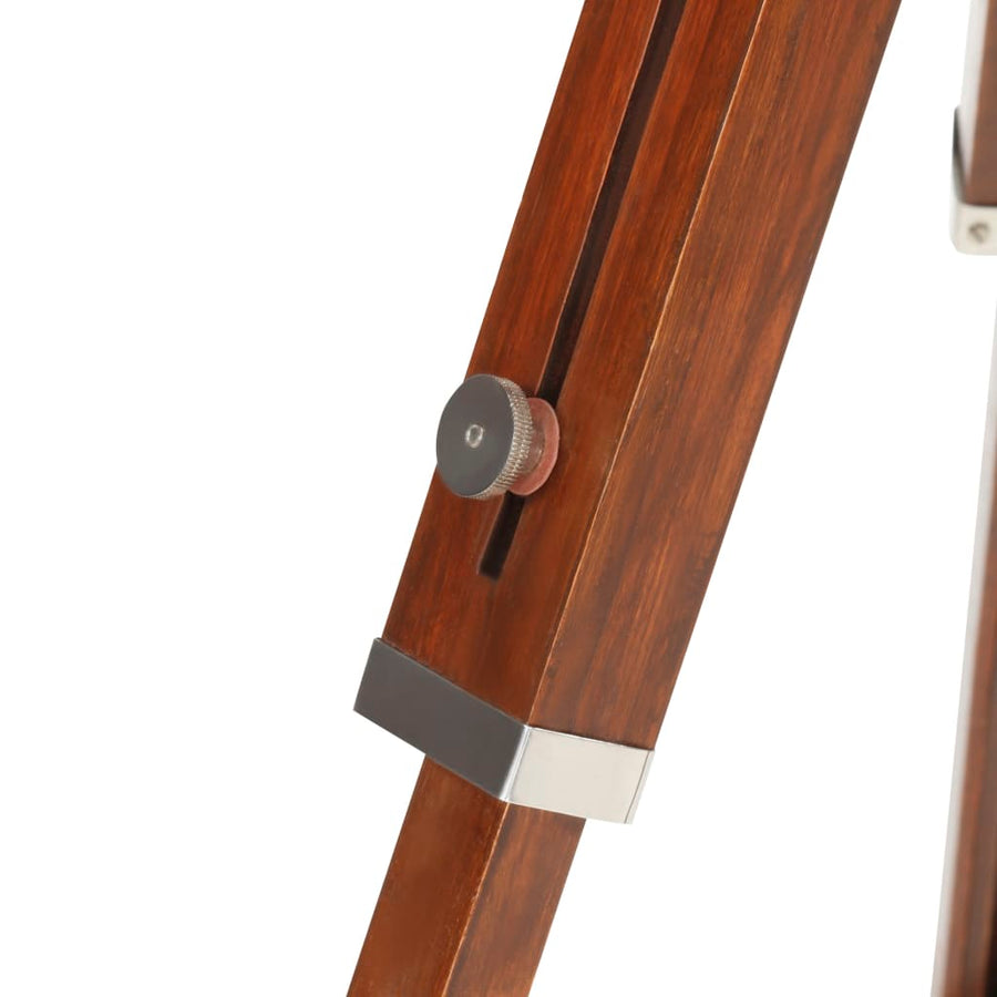Vloerlamp Driepoot 165 Cm Massief Mangohout Zilver