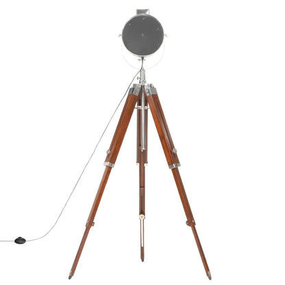 Vloerlamp Driepoot 165 Cm Massief Mangohout Zilver
