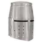 Knight Helmet Medieval Replica Larp Steel Silver-colored
